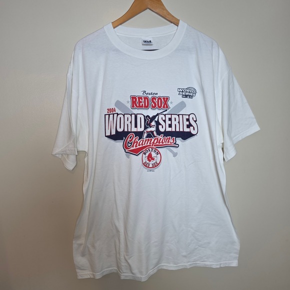 Anvil Other - Vintage 2004‎ Boston Red Sox World Series Champions T-Shirt Anvil White Mens 2XL